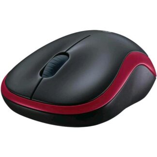 LOGITECH M185 MOUSE WIRELESS USB RED COLORE NERO/ROSSO