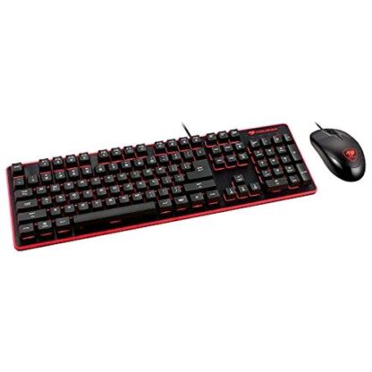 COUGAR DEATHFIRE KIT TASTIERA GAMING USB A MEMBRANA LAYOUT ITALIANO + MOUSE GAMING OTTICO USB 2000 DPI COLORE NERO