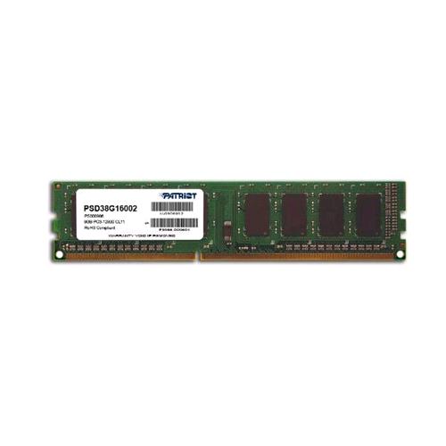 PATRIOT PSD38G16002 MEMORIA RAM 8GB 1.600MHz TIPOLOGIA DIMM TECNOLOGIA DDR3