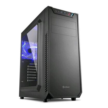 SHARKOON VS7 WINDOW CASE MIDI TOWER ATX MINI-ITX MICRO-ATX ATX PANNELLO LATERALE IN VETRO TEMPERATO 2xUSB 3.0 2xVENTOLE 120MM 1xVENTOLA 120MM LED BLACK