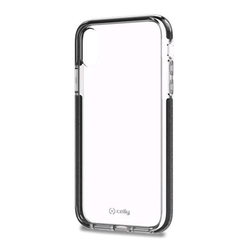 CELLY APPLE iPHONE XR COVER HEXAGON IN TPU COLORE TRASPARENTE/NERO