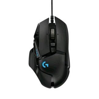 LOGITECH G502 MOUSE GAMING HERO PRESTAZIONI ELEVATE SENSORE HERO 25K 25600 DPI RGB PESI REGOLABILI 11 PULSANTI PROGRAMMABILI MEMORIA INTEGRATA PER PC/MAC/LAPTOP NERO
