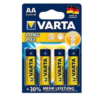 VARTA LONGLIFE BATTERIA STILO AA ALCALINA CONF. 4 Pz.