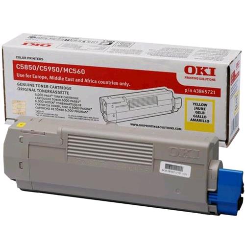 OKI 43865721 TONER GIALLO 6.000 PAGINE C5850/5950 MC560