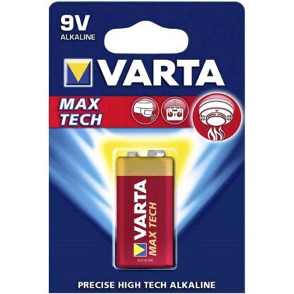 VARTA LONGLIFE MAX POWER ROSSA BATTERIA ALCALINA 9V