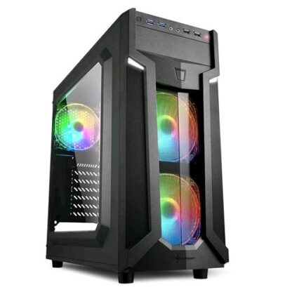 SHARKOON VG6-W CASE MIDDLE ATX TOWER RGB MICRO-ATX MINI-ATX FINESTRA IN VETRO TEMPERATO COLORE BLACK