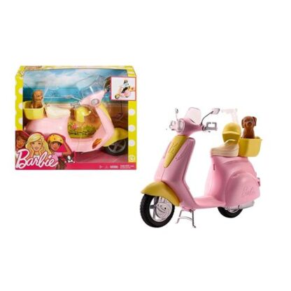 MATTEL SCOOTER DI BARBIE CON CAGNOLINO E CASCO INCLUSI