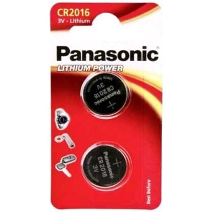 PANASONIC CR2016 BATTERIA A BOTTONE 3V AL LITIO 2 Pz.
