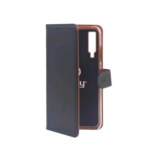 CELLY SAMSUNG GALAXY A7 (2018) CUSTODIA IN ECOPELLE COLORE NERO/MARRONE