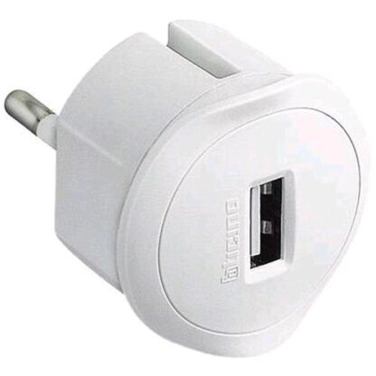 BTICINO S3625DU ADATTATORE SPINA TEDESCA/USB 1.5A COLORE BIANCO