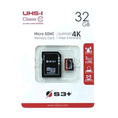 S3+ 32GB MICRO SD + ADATTATORE CLASSE 10