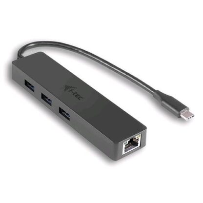 I-TEC C31GL3SLIM HUB DI INTERFACCIA 3 USB3.0 TYPE-C 5.GB/S INTERNET RJ-45 NERO