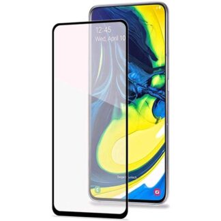 CELLY SAMSUNG GALAXY A80 PROTEGGI SCHERMO IN VETRO TEMPERATO COLORE TRASPARENTE/NERO