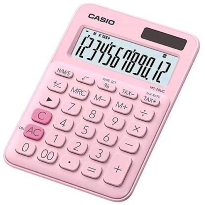 CASIO MS-20UC-PK CALCOLATRICE DA TAVOLO 12 CIFRE ROSA