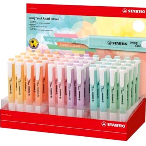 STABILO EVIDENZIATORE ESPOSITORE SWING COOL PASTEL EVIDENZIATORE 48 Pz