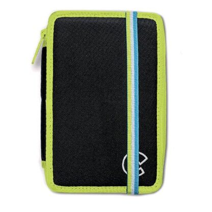 CARIOCA NEON CASE ASTUCCIO 3 SCOMPARTI CON MATERIALE SCOLASTICO FLUO NERO