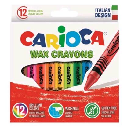 CARIOCA WAX CRAYONS PASTELLI A CERA ASSORTITI CONF. 12 Pz.