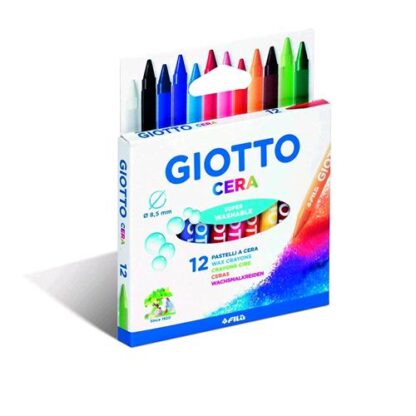 GIOTTO CERA PASTELLI A CERA 8.5 mm COLORI ASSORTITI CONF. 12 Pz.