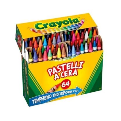 CRAYOLA CRAYONS PASTELLI A CERA MAXI FORMATO COLORI ASSORTITI CONF. 64 Pz.