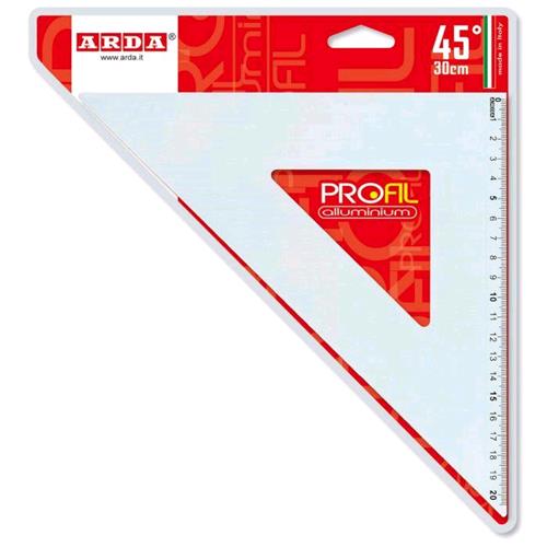 ARDA SQUADRA IN ALLUMINIO 45� 30 CM