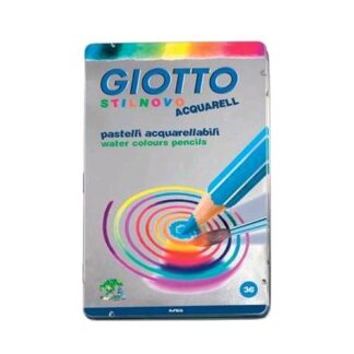 GIOTTO STILNOVO ACQUARELL SCATOLA IN METALLO PASTELLI ACQUERELLABILI 3.3 mm COLORI ASSORTITI CONF 36 Pz.