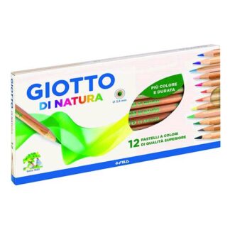 GIOTTO DI NATURA PASTELLI 3.8 mm IN LEGNO COLORI ASSORTITI CONF 12 Pz.