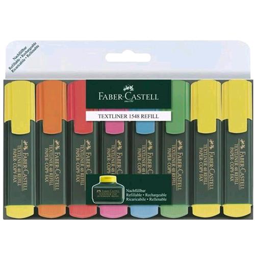 FABER-CASTELL EVIDENZIATORE TEXTLINER 48 COLORI ASSORTITI 8 Pz