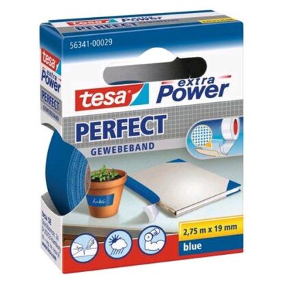 TESA EXTRA POWER PERFECT NASTRO ADESIVO TELATO 19MMx2.75M COLORE BLU CONF. 10 Pz.