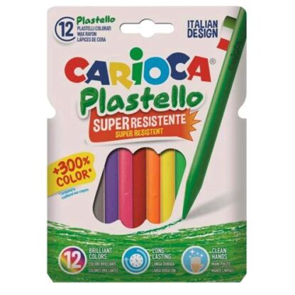 CARIOCA PLASTELLO PASTELLI A CERA ASSORTITI CONF. 12 Pz.