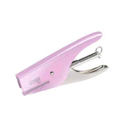 RAPID S51 CUCITRICE A PINZA CARICAMENTO POSTERIORE 12 FOGLI TIPO PUNTI PASSO 64 MM COLORE ROSA