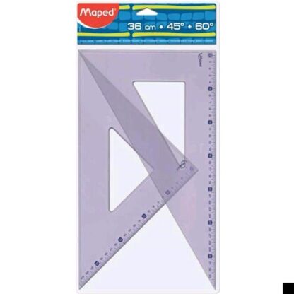 MAPED GEOMETRIC COPPIA SQUADRE IN PLASTICA IMPUGNATURA ERGONIMICA 45 E 60 36 CM