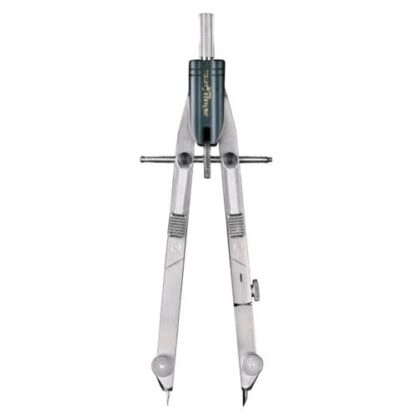 FABER CASTELL COMPASSO CON BALAUSTRONI A REGOLAZIONE RAPIDA A PRESSIONE IN ALLUMINIO