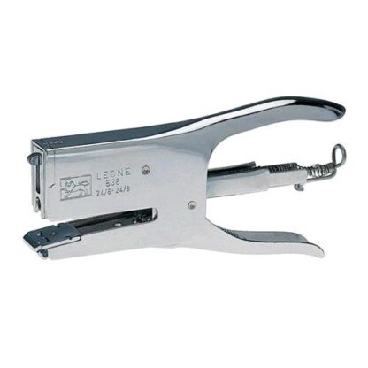 MOLHO LEONE 638 CUCITRICE A PINZA CARICAMENTO POSTERIORE 30 FOGLI TIPO PUNTE SERIE 24/6-24/8 MM COLORE ACCIAIO