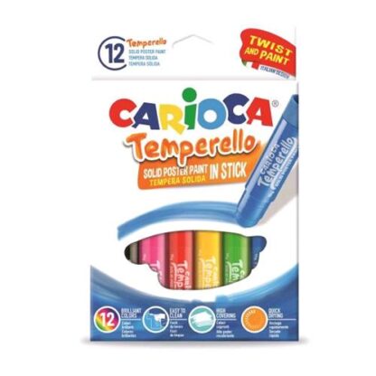 CARIOCA TEMPERELLO TEMPERA SOLIDA IN STICK COLORI ASSORTITI CONF 12 Pz.