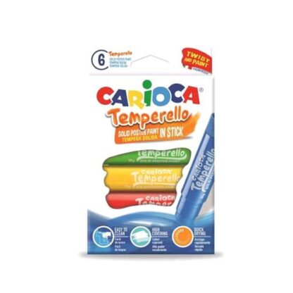 CARIOCA TEMPERELLO TEMPERA SOLIDA IN STICK COLORI ASS. CONF 6 Pz.