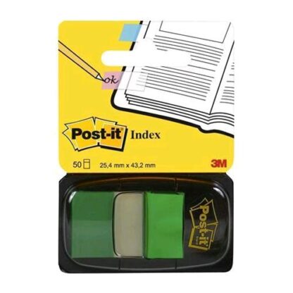 3M POST-IT INDEX SET SEGNAPAGINA 25.4MMx43.2MM COLORE VERDE CONF. 50 Pz.