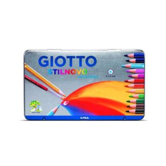 GIOTTO STILNOVO ACQUARELL SCATOLA IN METALLO PASTELLI ACQUERELLABILI 3.3 mm COLORI ASSORTITI CONF 12 Pz.