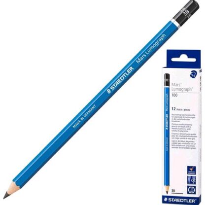 STAEDTLER MARS LUMOGRAPH MATITA 3B ALTA QUALITA' E RESISTENZA CONF 12 Pz.
