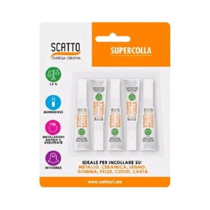 SCATTO SUPERCOLLA BLISTER CONFEZIONE 5x1.5 GR TRASPARENTE