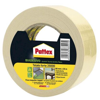 PATTEX TELATO FORTE 25000 NASTRO BIADESIVO TELATO BIANCO 50MMx25M