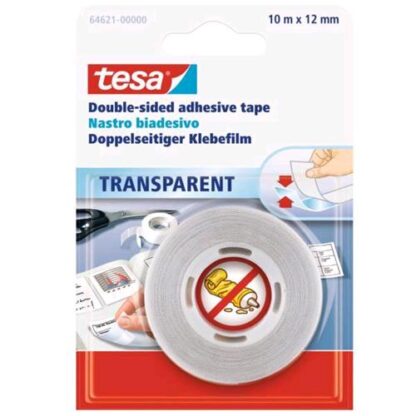 TESA TRANSPARENT NASTRO BIADESIVO TRASPARENTE 12MMx10M CONF. 12 Pz.