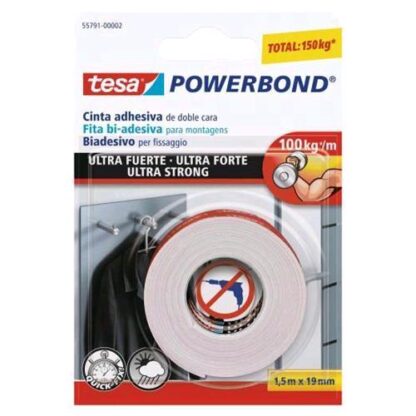TESA POWERBOND ULTRA STRONG NASTRO BIADESIVO BIANCO 19MMx1.5M