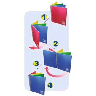 BLASETTI ONE COLOR 4X4 QUADERNO A4 80 GR DORSO A SPIRALE QUADRETTI 4M 120 FOGLI CONF 3 Pz.