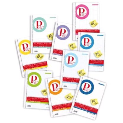 PIGNA QUA EVOL RICAMBI RINFORZATI A 4 FORI A4 80 GR RIGHE 1R 40 FOGLI CONF 1 Pz.