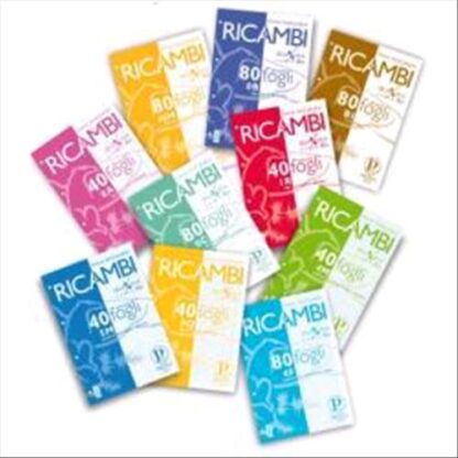 PIGNA QUAXIMA RICAMBI RINFORZATI A 4 FORI A4 80 GR RIGHE 1R 40 FOGLI CONF 1 Pz.