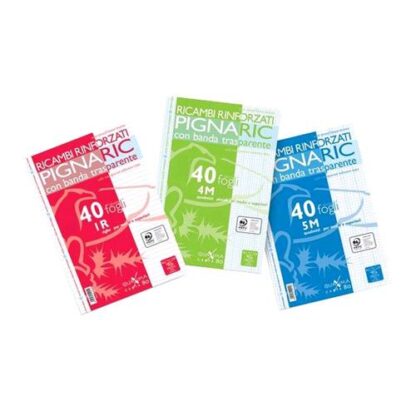 PIGNA QUAXIMA RICAMBI A 4 FORI A5 80 GR RIGHE 1R 40 FOGLI CONF 1