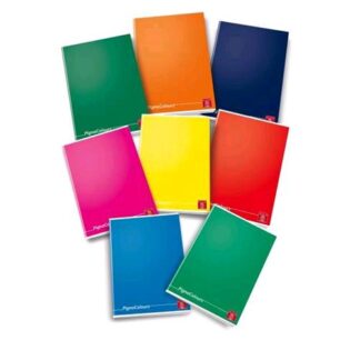 PIGNA COLOURS QUADERNO 21X30 80 GR CARTONATO CUCITURA FILO REFE QUADRETTI 5M 70 FOGLI CONF 3 Pz.