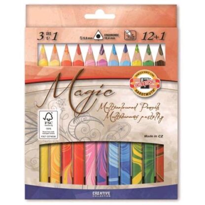 KOH-I-NOOR MAGIC PASTELLI MULTICOLORE 5.6 mm COLORI ASSORTITI CONF. 12 Pz.