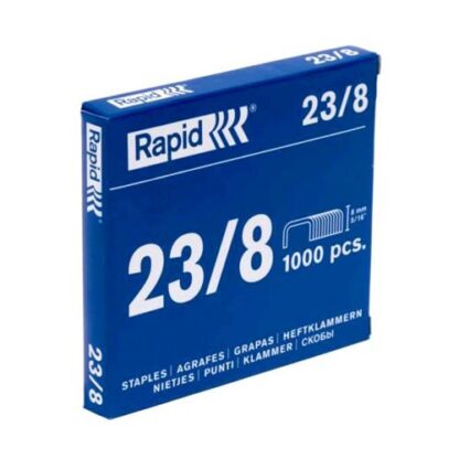 RAPID PUNTI METALLICI ZINCATI 23/8 MM STANDARD CONFEZIONE 1.000 PUNTI