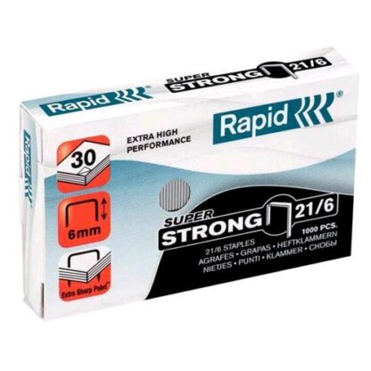 RAPID PUNTI METALLICI STRONG 21/6 MM CONFEZIONE DA 1.000 PUNTI